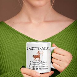 Sagittarius Mug, Horoscope Mug, Fun Zodiac Sagittarius Traits Mug, Zodiac Gifts, Sagittarius Gift Ideas, Horoscope Gift
