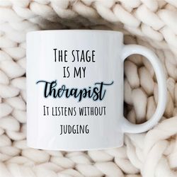 Actor Mug, Stage, Gift for Entertainer, Therapist, Coworker Birthday, Job Appreciation, for Men & Women, Thank you, Film