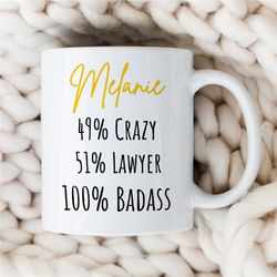 Custom Lawyer Mug, Personalized Gift for Attorneys, Appreciation with name, Coworker Birthday, Mom/Dad, Men/Women, Work