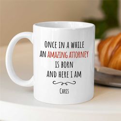 Custom 'Amazing Attorney' Mug, Personalized Gift for Attorneys, Appreciation, Coworker Birthday, Mom/Dad, Men/Women, Wor