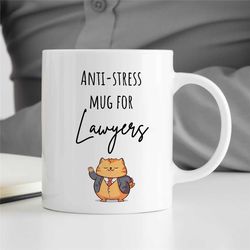 Lawyer Mug, Cat in Suit, Gift for Attorney, Appreciation, Coworker Birthday, Mom/Dad, Thank you, Student, Men/Women, Wor