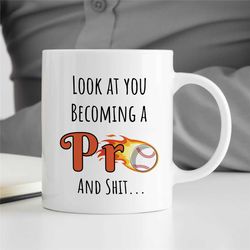 Pro Baseball Player To be Mug, Cup for Fan, Becoming Pitcher, Boyfriend, For him/her, Coach, Men, Future Batting Nephew,