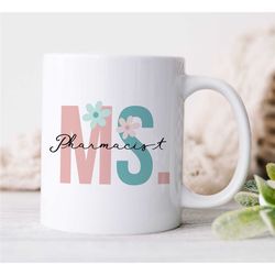 Custom Mug for Pharmacy Technicians, Personalized Pharma Gift, Unique Graduation Present, Medical Coworker Cup, For him/