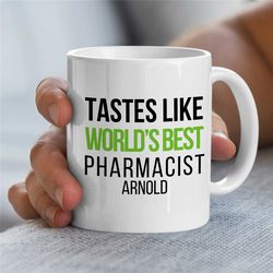 Personalized Pharma Gift, Custom Mug for Pharmacy Technicians, Unique Graduation Present, Medical Coworker Cup, For him/