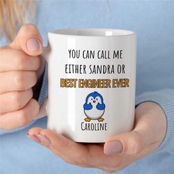 Custom Engineer Mug, Personalized Geek Gift, Unique Gift for Computer, Environmental, Energy, Transportation, Material E