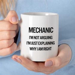 Funny Mechanic Quote Mug, Gift For Gearhead, Car Lover Dad, Motorbike & Automotive Mechanic, Birthday, For Him, Annivers