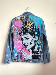 Breakfast at Tiffany's Hepburn Painted denim jacket Poster Pictures Street Art Pop Art
