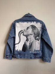Lady Gaga painted denim jacket mothermonster