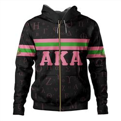 Alpha Kappa Alpha Hoodie Alphabet Style, African Hoodie For Men Women