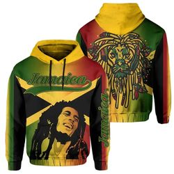 Jamaica Hoodie Lion Flag Cana Style, African Hoodie For Men Women