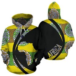 Ankara Cloth - Imarisa Light Hoodie - Circle Style, African Hoodie For Men Women