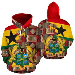 Kente Royal Pattern Hoodie - Gash Style, African Hoodie For Men Women
