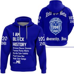 Zeta Phi Beta Black History Hoodie, African Hoodie For Men Women