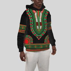 Libya Traditional Dashiki Hoodie, African Hoodie For Men Women