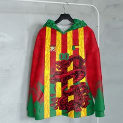 Benin - Red Version T-Shirt Snake Jersey Hoodie, African Hoodie For Men Women