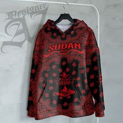 Sudan Hoodie Paisley Bandana "Never Out of Date" (You Can Personalized Custom), African Hoodie For Men Women