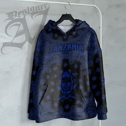 Tanzania Hoodie Paisley Bandana "Never Out of Date" (You Can Personalized Custom), African Hoodie For Men Women