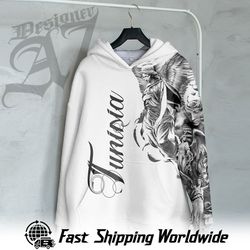 Tunisia Hoodie Angel of the Lord - Famous Body Tattoo Style (You can Personlized Custom), African Hoodie For Men Women