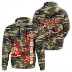 Delta Sigma Theta Camouflage Style Hoodie, African Hoodie For Men Women