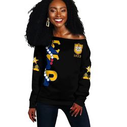 Sigma Gamma Rho Pearls K.H Chucks n Pearls Offshoulder Sweatshirt, African Women Off Shoulder For Women