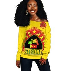 Tigray Strong (Yellow) Women's Off Shoulder, African Women Off Shoulder For Women