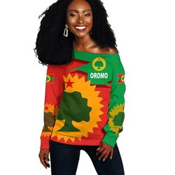 Oromo Flag Women's Off Shoulder, African Women Off Shoulder For Women