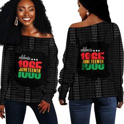 Celebrrate 1865 Off Shoulder Sweaters, African Women Off Shoulder For Women