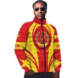 Tigray Action Flag Padded Jacket, African Padded Jacket For Men Women