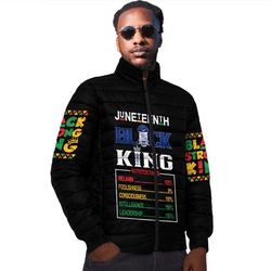 Phi Beta Sigma Nutrition Facts Juneteenth Padded Jacket, African Padded Jacket For Men Women