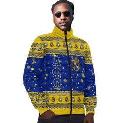 Alpha Phi Omega Christmas Padded Jacket, African Padded Jacket For Men Women