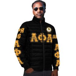 Alpha Phi Alpha - Epsilon Lambda Padded Jacket, African Padded Jacket For Men Women
