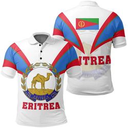 Eritrea Polo Shirt Tusk Style, African Polo Shirt For Men Women