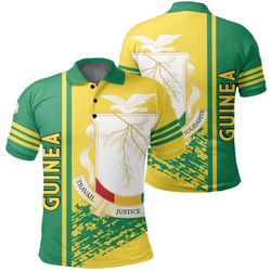 Guinea Quarter Style Polo Shirt, African Polo Shirt For Men Women
