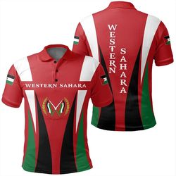 Western Sahara Polo Shirt Apex Style, African Polo Shirt For Men Women