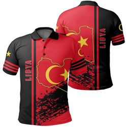 Libya Quarter Style Polo Shirt, African Polo Shirt For Men Women