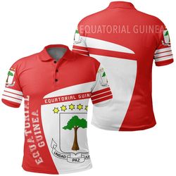 Equatorial Guinea Polo Shirt Sport Premium, African Polo Shirt For Men Women