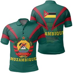 Mozambique Polo Shirt Tusk Style, African Polo Shirt For Men Women
