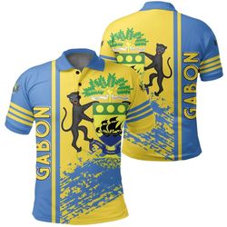 Gabon Quarter Style Polo Shirt, African Polo Shirt For Men Women