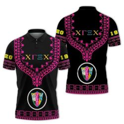 Chi Gamma Xi Chi Dashiki Polo Shirt - Alva Style, African Polo Shirt For Men Women