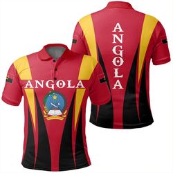 Angola Polo Shirt Apex Style, African Polo Shirt For Men Women