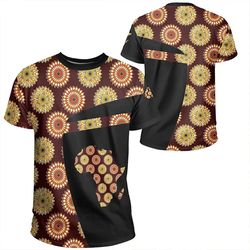Ankara Cloth - Geometric Nawiri Tee - Sport Style, African T-shirt For Men Women