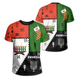 Kwanzaa Christmas Style Tee, African T-shirt For Men Women