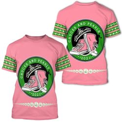 Chucks And Pearls 2021 Pink And Green T-shirt, African T-shirt For Men Women