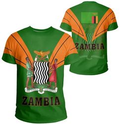 Zambia T-Shirt Tusk Style, African T-shirt For Men Women