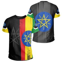 Ethiopia Blue Star Tee, African T-shirt For Men Women