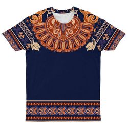 Floral Dashiki T-shirt, African T-shirt For Men Women