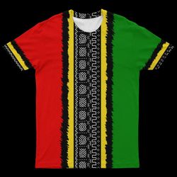 Printed Mudcloth RYG T-shirt, African T-shirt For Men Women