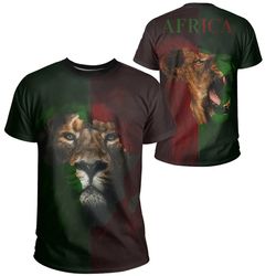 Africa Tee Africa Map Lion, African T-shirt For Men Women