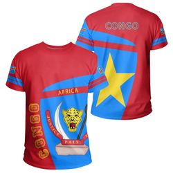 Democratic Republic of the Congo Sport Style Tee, African T-shirt For Men Women