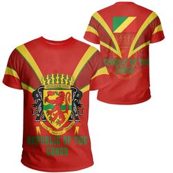 Republic of the Congo T-Shirt Tusk Style, African T-shirt For Men Women